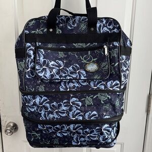 Hawaii Spirit Blue and Green Floral Travel Bag